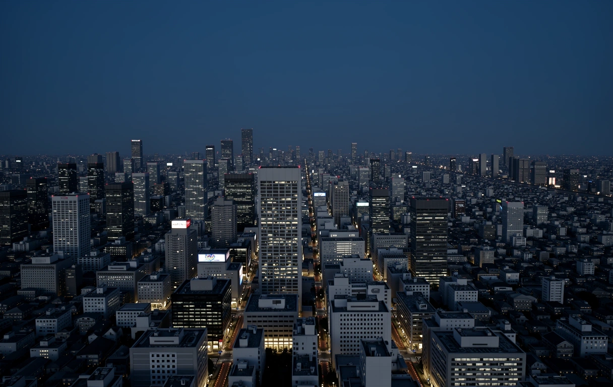 Osaka business district at night